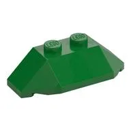 Brick Wedged, Sloped 45° 2 x 4 Triple, Green