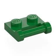 Plate Special 1 x 2 [Side Handle Closed Ends], Green