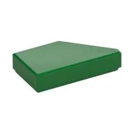 Tile 1 x 2 with Stud Notch Left, Green