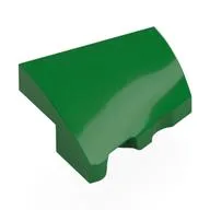 Brick Wedged, Curved 2 x 2 with Stud Notch Left, Green