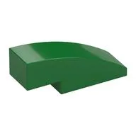 Brick Curved 3 x 1 No Studs, Green