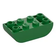 Brick Curved Inverted 2 x 4 Double, Green