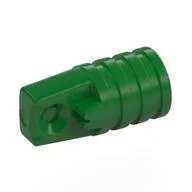 Hinge Cylinder 1 x 2 Locking with 1 Finger and Axle Hole On Ends [No Side Slots], Green
