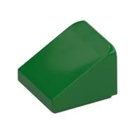 Brick Sloped 30° 1 x 1 x 2/3 (Cheese Slope), Green