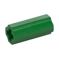 Technic Axle Connector Smooth [with x Hole + Orientation], Green