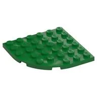 Plate Round Corner 6 x 6, Green