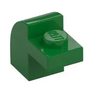 Brick Curved 1 x 2 x 1 1/3 with Curved Top, Green
