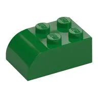 Brick Curved 2 x 3, Green