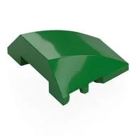 Brick Wedged, Curved 4 x 3 No Studs [Plain], Green