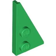 Wedge Plate 2 x 4 27° Right, Green