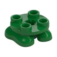 Feet, 2 x 2 x 2/3 with 4 Studs on Top, Green