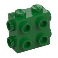 Brick Special 1 x 2 x 1 2/3 with 8 Studs on 3 Sides, Green
