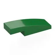 Brick Curved 3 x 1 x 2/3, Green