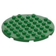 Plate Round 8 x 8, Green
