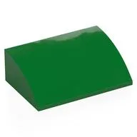 Brick Curved 4 x 6 x 2, Green