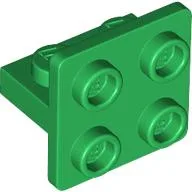 Bracket 1 x 2 - 2 x 2 Centered, Green