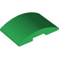 Brick Curved 4 x 6 Double, 2 x 4 Cutout, Green