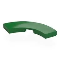 Tile 3 x 3 Curved, Macaroni, Green