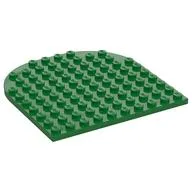Plate 10 x 10 with Rounded End, Green