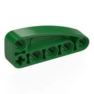 Technic Beam 2 x 5 L-Shape with Quarter Ellipse Thick, Green