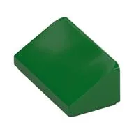 Brick Sloped 30° 1 x 2 x 2/3, Green