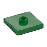 Plate Special 2 x 2 with Groove and Center Stud (Jumper), Green