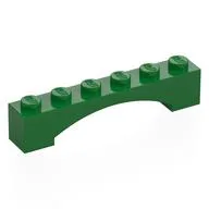 Brick Arch 1 x 6 Raised Arch, Green