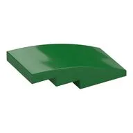 Brick Curved 4 x 2 No Studs, Green