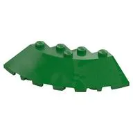 Brick Round Corner 6 x 6 with 33° Slope and Facet Cutout, Green