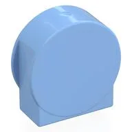 Duplo Brick 1 x 3 x 2 Round Top, Cut Away Sides, Bright Light Blue