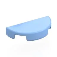 Tile Round 1 x 2 Half Circle, Bright Light Blue