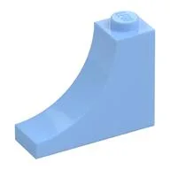 Brick Curved 1 x 3 x 2 Inverted [Inside Bow], Bright Light Blue