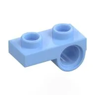 Plate Special 1 x 2 with Pin Hole Underneath, Bright Light Blue