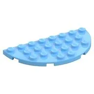 Plate Round Half 4 x 8, Bright Light Blue