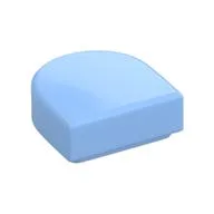 Tile Round 1 x 1 Half Circle, Bright Light Blue