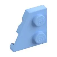 Wedge Plate 2 x 2 Left, Bright Light Blue