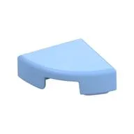 Tile Round 1 x 1 Quarter, Bright Light Blue