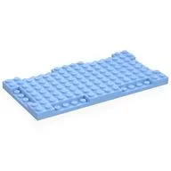 Plate Special 8 x 16 x 2/3 with Six Recessed Edges, Bright Light Blue