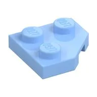 Wedge Plate 2 x 2 Cut Corner, Bright Light Blue