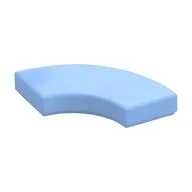 Tile 2 x 2 Curved, Macaroni, Bright Light Blue