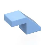 Brick Sloped 45° 2 x 1 with 2/3 Inverted Cutout and no stud, Bright Light Blue