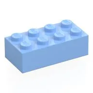 Brick 2 x 4, Bright Light Blue