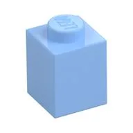 Brick 1 x 1, Bright Light Blue