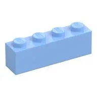Brick 1 x 4, Bright Light Blue