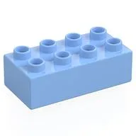 Duplo Brick 2 x 4, Bright Light Blue
