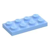 Plate 2 x 4, Bright Light Blue