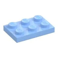 Plate 2 x 3, Bright Light Blue