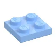 Plate 2 x 2, Bright Light Blue