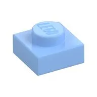 Plate 1 x 1, Bright Light Blue