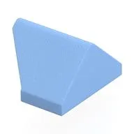 Brick Sloped 45° 2 x 1 Double / Inverted with Bottom Stud Holder, Bright Light Blue